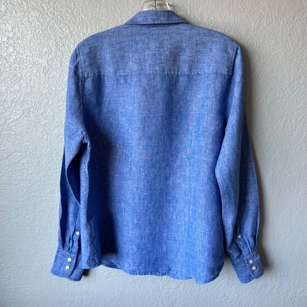 Baird McNutt for J. Crew Irish Linen Perfect Slim Fit button down shirt - Picture 4 of 12